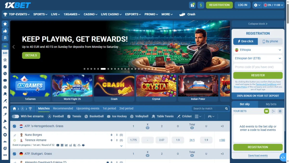 1xbet betting site